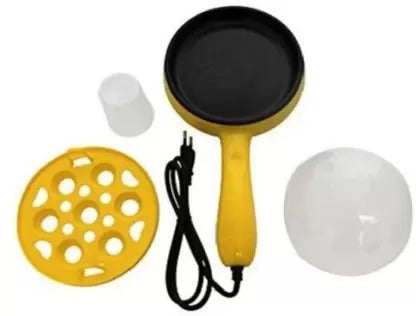 Multi functional Electric 2 in 1 Egg Frying Pan with Egg Boiler Machine Measuring Cup with Handle Multi functional Electric 2 in 1 Egg Frying Pan with Egg Boiler Machine Measuring Cup with Handle